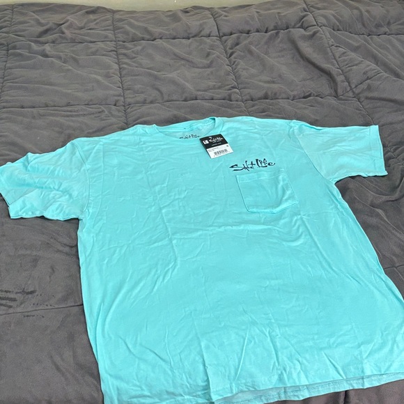 Salt Life Men's Turquoise Short Sleeve Tee - Picture 1 of 4
